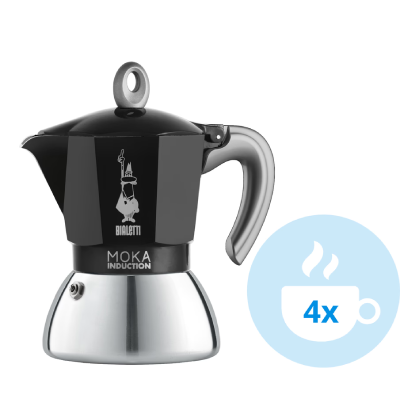 Bialetti New Moka Induction Zwart 4 kopjes Percolator