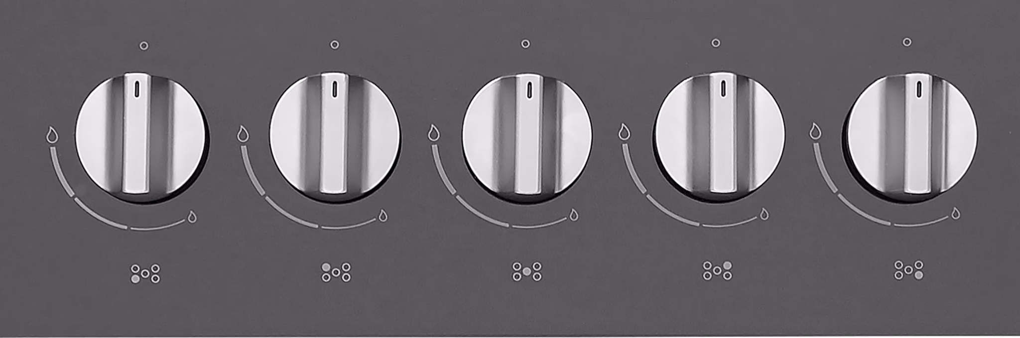 ETNA KGG673ZTA Inbouw Gas op Glas Kookplaat met Wokbrander