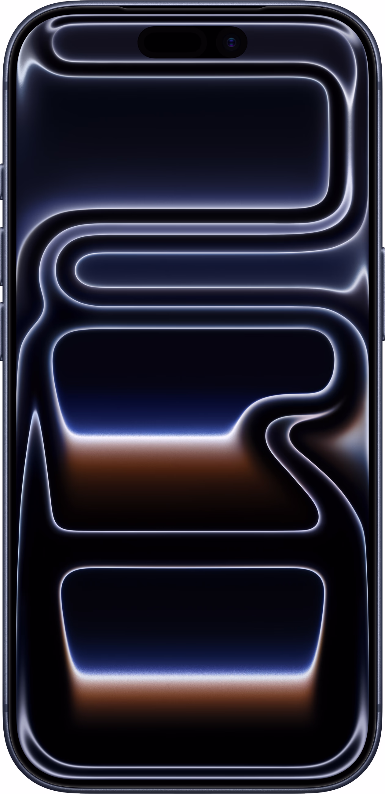 Detail van het heldere scherm van de Apple iPhone 17 Pro met kunstzinnige wallpaper
