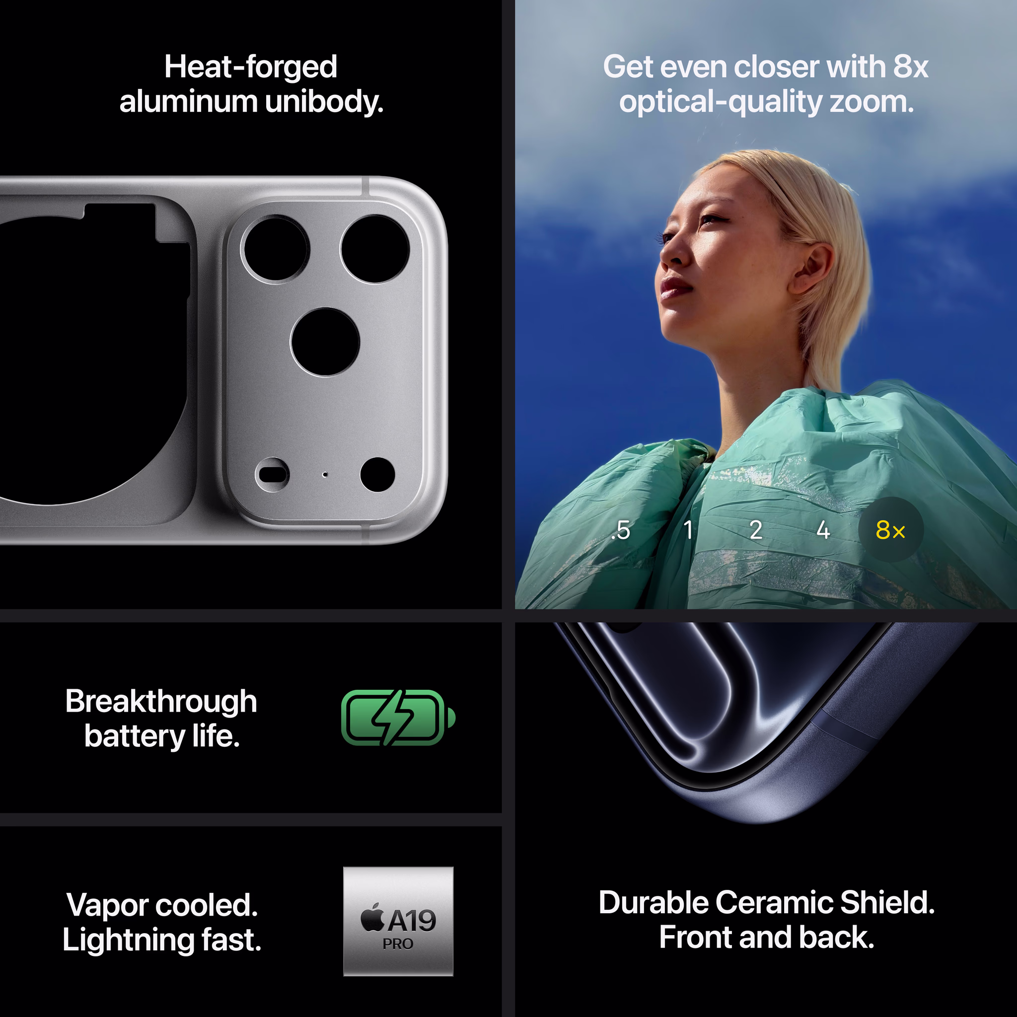 Apple iPhone 17 Pro 256GB Blauw: 8x zoom, batterij icoon en A19 Pro chip