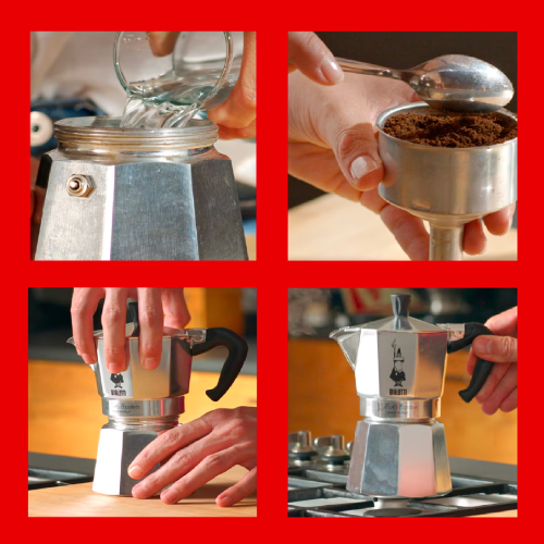 Bialetti Moka Express 4 kopjes gebruik