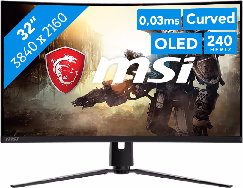 MSI MPG 321CURX QD-OLED 32″ 4K Curved 240Hz Gaming Monitor