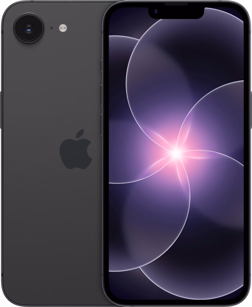 Apple iPhone 17e 256GB Zwart voor en achterzijde